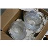 Image 3 : TWO BOXES OF GLASS SERVING PIECES AND DISHES