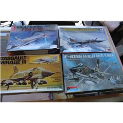 FOUR MODEL FIGHTER JETS