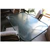 Image 3 : GLASS TOP PATIO TABLE + 2 SWIVEL PATIO CHAIRS + 2 MATCHING SIDE CHAIRS