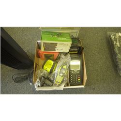 Small tower fan; new portable phone; new receiver with adapter kit and miscellaneous