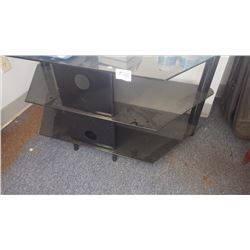 Black glass TV entertainment centre