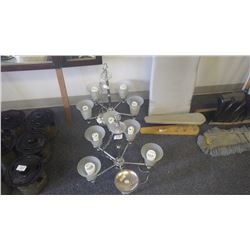 Set of 2 chrome chandeliers