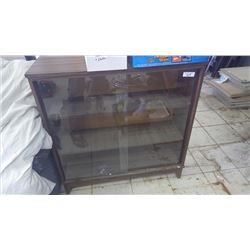 Wood and glass display cabinet