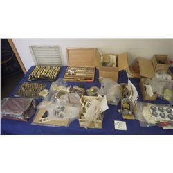 Tableful of various engraving products