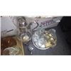 Image 4 : Variety of doilies; silver coffee carafe; cups and glasses