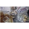 Image 6 : Variety of doilies; silver coffee carafe; cups and glasses