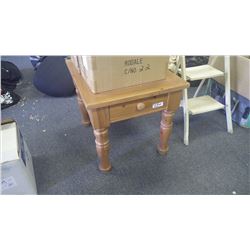 Wood end table with drawer