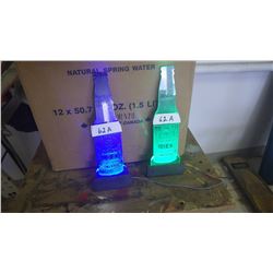 2 illuminated Hoja Vieja margarita ice signs