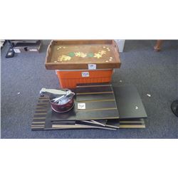 Cooler, Misc Shelving, and Serving tray