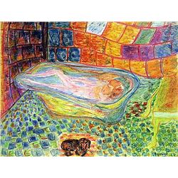 Pierre Bonnard - Woman in the Bathtub 1910 Pastel