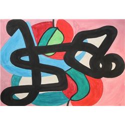 Untitled Watercolor On Paper - Auguste Herbin