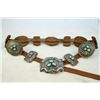 Image 1 : Navajo Concho Belt of Sterling Silver and Turquise