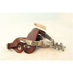Nickel Plated McChesney Spurs w/ Latigo Straps