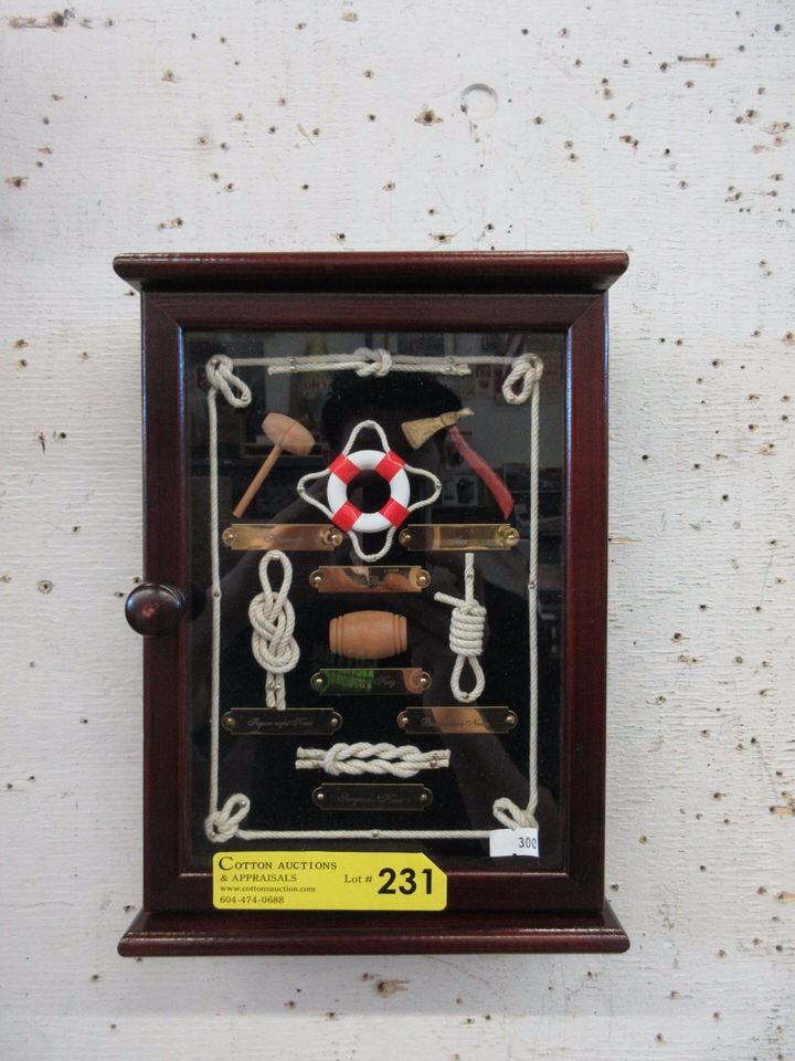 Wood Key Holder Box Nautical Theme