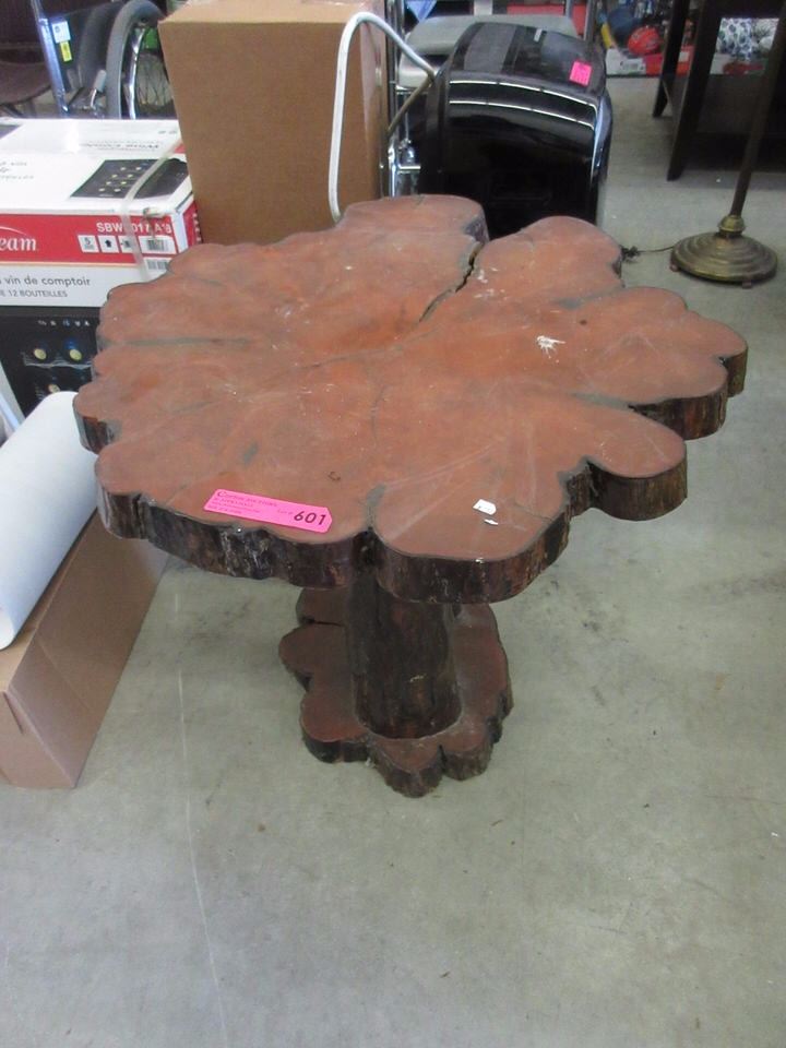 Burl Wood End Table