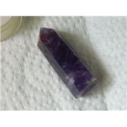 HEALING STONE -  ~20 GMS - GENUINE AMETHYST HEALING STONE - APPROX. 100CT - 6 SIDES  2" LONG 1" WIDE