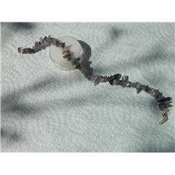 STRING OF ASSORTED POLISHED FREE FORM AMETHYST - APPROX. 60PC ON STRAND - CAN USE DIRECTLY AS A BRAC