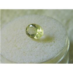 GEM STONE - OVAL FACETED BRIGHT YELLOW CITRINE 8.9L X 6.9W X 5H mm - ~1.63CT