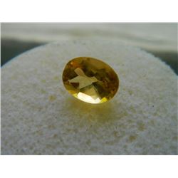 GEM STONE - OVAL FACETED BRILIANT ORANGE/YELLOW CITRINE - 9.1L X 6.9W X 5.2H mm- ~1.73CT