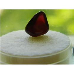 GEM STONE - FREE FORM & POLISHED RICH DARK RED GARNET- 11.5L X 10.5W X 6.5H mm - ~6.5CT
