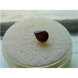GEM STONE - PEAR FACETED BROWNISH RED GARNET 8.0L X 6.0W X 3.8H mm- ~1.28CT
