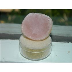 GEMSTONE - SLICED & POLISHED PINK QUARTZ - HEALING - JEWELRY OR BOTH- 34.3D X 20.4THICK mm - ~170CT