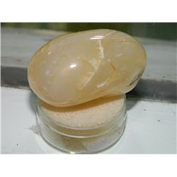 GEMSTONE - FREE FORM & POLISHED YELLOW QUARTZ - HEALING - JEWELRY OR BOTH- 45.0L X 26.2W X 24.6H mm 