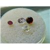 Image 2 : GEMSTONES - ASSORTED FACETED GEMS - INCLUDES AMETHYST, GARNET & WHITE TOPAZ - 4 TTL