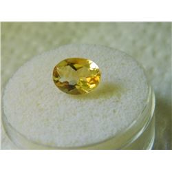 GEM STONE - OVAL FACETED  BRIGHT YELLOW CITRINE 10.6L X 8.3W X 5.4H mm- ~2.52CT