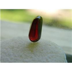 GEM STONE - FREE FORM & POLISHED RICH DARK RED GARNET- 11.5L X 5.4W X 5.4H mm - ~2.88CT