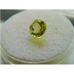 GEM STONE - ROUND FACETED BRIGHT YELLOW CITRINE 8.2D X 5.8W X 4.9H mm- ~1.11CT