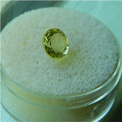 GEM STONE - ROUND FACETED BRIGHT YELLOW CITRINE 8.2D X 5.6H mm- ~1.80CT