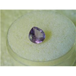 GEM STONE - PEAR FACETED LIGHT PURPLE AMETHYST 8.1L X 7.7W X 4.5H mm- ~1.34CT