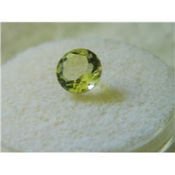 GEM STONE - ROUND FACETED BRIGHT YELLOW CITRINE - 7.9D X 4.6H mm - ~1.37CT