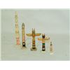 Image 3 : 4 Miniature Totem Poles