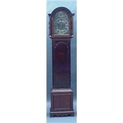 A Victorian mahogany longcase clock, the eight-day movement running on dead-beat escapement and h...