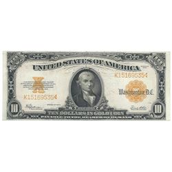 1922 $10 Gold Certificate Note