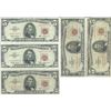 Image 1 : 1963 $5 Red Seal Bill Lot of 5