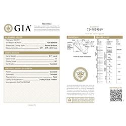 GIA/Round/H/SI1/0.71Ct