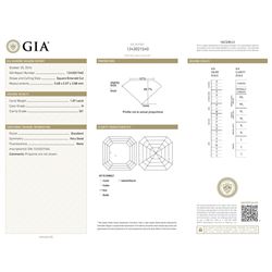 GIA/Asscher/H/SI1/1.07Ct