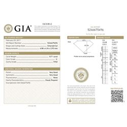GIA/Emerald/H/VVS2/0.71Ct