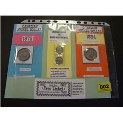 ASSORTMENT OF NICKEL DOLLARS/INDIAN HEAD NICKELS