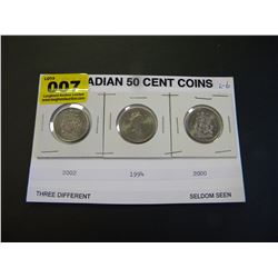 2002/1994/2000 50 CENT COINS