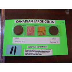 CDN LARGE CENTS 1910/1916