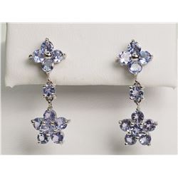 10K White Gold Tanzanite (1.54ct) Earrings, Insurance Value $1073