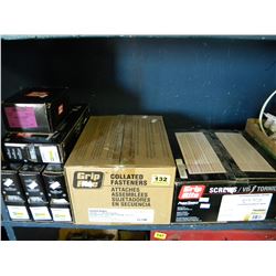 5 BOXES OF GRIP RITE COALLATED FASTENERS/SCREWS/DROP-IN ANCHORS