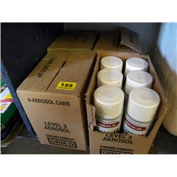 4 BOXES OF 6 SPRAY ENAMEL PAINT CANS