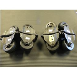 2 SETS OF RUBBER DOLLY WHEELS
