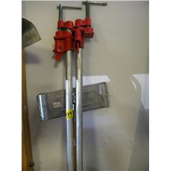 2 WOOD CLAMPS/POLE SANDER