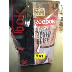 3 PAIRS OF REEBOK XL BOXER BRIEFS